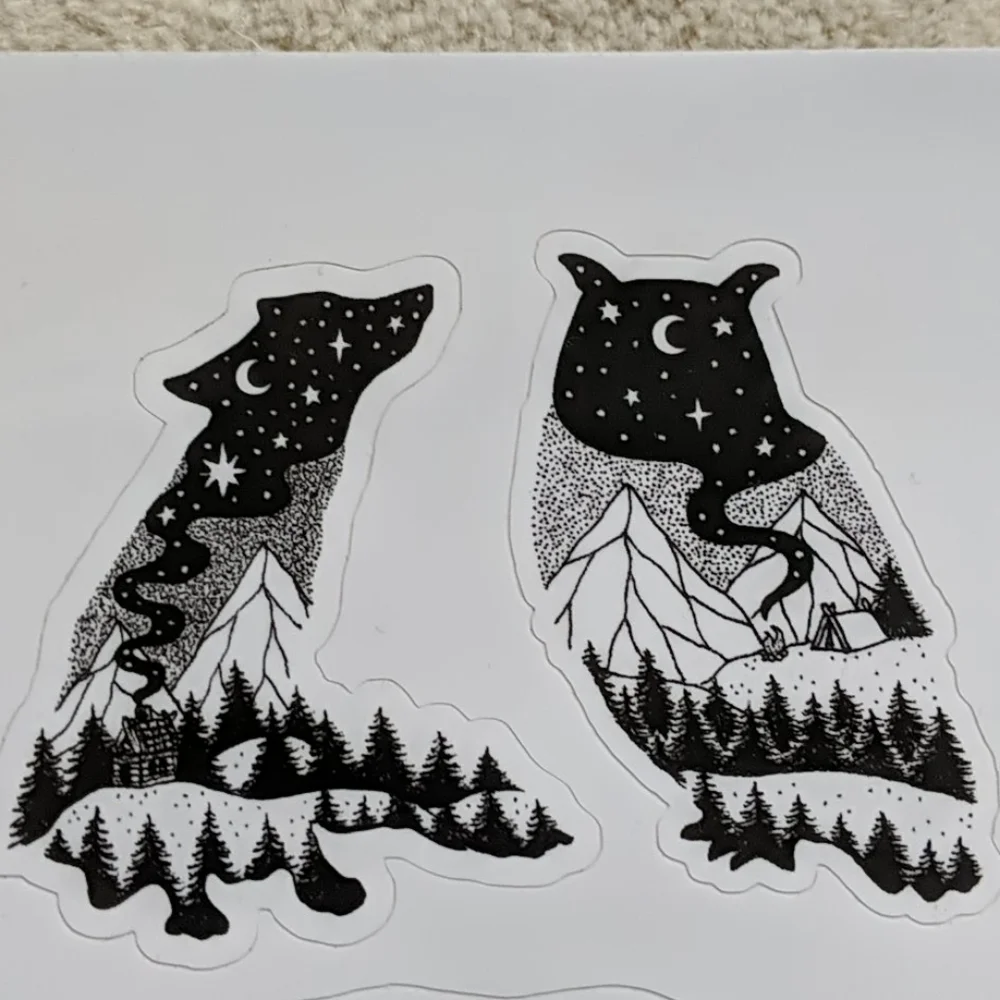 New starry Night Animal Decal Stickers